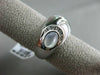 ESTATE WIDE .32CT DIAMOND 14KT WHITE GOLD AAA MOTHER OF PEARL 3D LEAF FUN RING