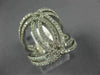 ESTATE LARGE .93CT DIAMOND 14KT WHITE GOLD 3D MULTI ROW INFINITY LOVE KNOT RING