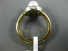 ESTATE DIAMOND 6MM SOUTH SEA PEARL 14K 2 TONE GOLD HALF MOON COCKTAIL RING 21072