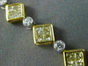 ESTATE 4.51CT WHITE & FANCY YELLOW DIAMOND 18K 2 TONE GOLD 3D INVISIBLE BRACELET