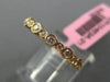 ESTATE .45CT DIAMOND 18K ROSE GOLD 3D FILIGREE ETERNITY WEDDING ANNIVERSARY RING