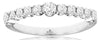 ESTATE .50CT DIAMOND 14KT WHITE GOLD 3D ROUND CLASSIC WEDDING ANNIVERSARY RING