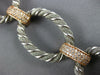 LARGE & LONG 1.50CT DIAMOND 14K WHITE & ROSE GOLD OVAL LINK ITALIAN FUN BRACELET