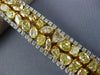 EXTRA LARGE 28.26CT WHITE & FANCY YELLOW DIAMOND 18K 2 TONE GOLD TENNIS BRACELET