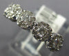 WIDE .75CT DIAMOND 14KT WHITE GOLD FLOWER HALO CLASSIC WEDDING ANNIVERSARY RING