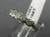 ESTATE 1CT DIAMOND 18KT WHITE GOLD 5 STONE BEZEL WEDDING ANNIVERSARY RING #4453