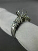 ESTATE .35CT DIAMOND 14K WHITE GOLD 3D FLOWER SEMI MOUNT ENGAGEMENT RING #14193