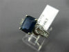 ESTATE 2.83CT DIAMOND & SAPPHIRE 14K WHITE GOLD 3D FILIGREE ENGAGEMENT RING 1772