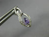 .42CT DIAMOND & AAA AMETHYST 14K WHITE GOLD ROUND & MARQUISE LEAF EARRINGS