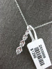 ESTATE .33CT DIAMOND 14KT WHITE GOLD 3D CLASSIC JOURNEY LOVE FLOATING PENDANT