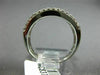 ESTATE 1CT DIAMOND 14KT WHITE GOLD CLASSIC 5 STONE DOUBLE ROW ANNIVERSARY RING