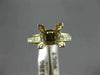 ESTATE .90CT DIAMOND 14KT 2 TONE GOLD PRINCESS SEMI MOUNT ENGAGEMENT RING #21106