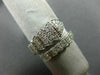 ESTATE WIDE .62CT ROUND DIAMOND 14K WHITE GOLD 3D CLASSIC CLUSTER SNAKE FUN RING