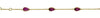 ESTATE 7.46CT AAA RUBY 14KT YELLOW GOLD 3D PEAR SHAPE BY THE YARD FUN BRACELET