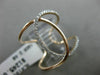 ESTATE LARGE .26CT DIAMOND 14KT ROSE GOLD 3D LOVE KNOT OPEN INFINITY FUN RING