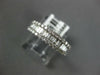 .45CT DIAMOND 14KT WHITE GOLD 3D ROUND & BAGUETTE 3 ROW WEDDING ANNIVERSARY RING
