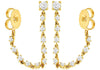 ESTATE .74CT DIAMOND 14KT YELLOW GOLD 3D ROUND BY THE YARD FUN HANGING EARRINGS