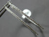 ESTATE EXTRA LARGE 3.0CT DIAMOND 14K WHITE GOLD INSIDE OUT HOOP HANGING EARRINGS