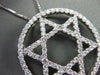 ESTATE EXTRA LARGE 2.68CT DIAMOND 14KT WHITE GOLD STAR OF DAVID PENDANT #ELV15