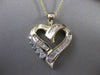 ESTATE 1.35CTW DIAMOND HEART 14KT 2 TONE GOLD OPEN PENDANT F/G VS + CHAIN #10618