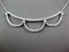 ESTATE LARGE 1.33CT DIAMOND 14KT WHITE GOLD 3D CLASSIC CROWN NECKLACE
