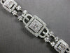EXTRA LARGE 4.13CT DIAMOND 18K WHITE GOLD ROUND & BAGUETTE MULTI SQUARE BRACELET