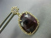LARGE 12.19CT DIAMOND & AAA RUBY 14K YELLOW GOLD TEAR DROP HALO HANGING EARRINGS