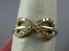 ESTATE .38CT PINK DIAMOND 18KT WHITE & ROSE GOLD 3D CLASSIC INFINITY LOVE RING