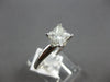 ESTATE 1.01CT DIAMOND 14KT WHITE GOLD CLASSIC PRINCESS SOLITAIRE ENGAGEMENT RING