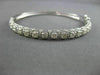 ANTIQUE 1.85CT ROUND DIAMOND 18KT WHITE GOLD CLASSIC FILIGREE BANGLE BRACELET
