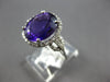 4.35CT DIAMOND & AAA AMETHYST 14KT WHITE GOLD 3D OVAL & ROUND LOVE KNOT FUN RING