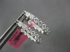 1.8CT DIAMOND 18KT WHITE GOLD 3D INSIDE OUT LUCIDA OVAL HUGGIE HANGING EARRINGS
