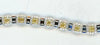LARGE 10.09CT WHITE FANCY YELLOW DIAMOND 18KT 2 TONE GOLD SQUARE TENNIS BRACELET