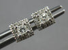 ESTATE .31CT DIAMOND 14KT WHITE GOLD PRINCESS & ROUND SQUARE HALO STUD EARRINGS