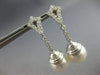 LARGE .90CT DIAMOND & AAA SOUTH SEA PEARL 18K WHITE GOLD 3D CHANDELIER EARRINGS