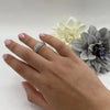 WIDE 3.41CT DIAMOND 18K WHITE GOLD MULTI FLOWER SQUARE ETERNITY ANNIVERSARY RING