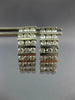 ESTATE 1.55CT DIAMOND 14KT WHITE GOLD 3D 3 ROW CHANNEL HANGING EARRINGS #1122