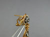 ESTATE LARGE 3.44CT DIAMOND 18K ROSE & BLACK GOLD OPEN FILIGREE HANGING EARRINGS