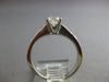 ESTATE 1.11CT DIAMOND 18K WHITE GOLD 3D ROUND GRADUATING 4 PRONG ENGAGEMENT RING