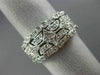 ESTATE WIDE .33CT DIAMOND 14KT WHITE GOLD 3D FILIGREE MILGRAIN ANNIVERSARY RING