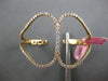 EXTRA LARGE 2.77CT DIAMOND 18KT ROSE GOLD DOUBLE TEAR DROP LOVE BANGLE BRACELET
