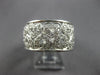 WIDE 1.0CT DIAMOND 18KT WHITE GOLD 3D MULTI HEART SEMI ETERNITY ANNIVERSARY RING