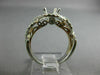 LARGE .75CT DIAMOND 14K WHITE & ROSE GOLD 3D FILIGREE SEMI MOUNT ENGAGEMENT RING