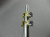 ESTATE 1.15CT DIAMOND & AAA ROUND TANZANITE 14KT YELLOW GOLD EARING 9mm #20316