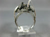 ESTATE EXTRA LARGE 3.52CT WHITE & BLACK DIAMOND 14KT WHITE GOLD 3D COCKTAIL RING