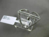 ESTATE EXTRA LARGE .43CT DIAMOND 18KT WHITE GOLD HANDCRAFTED INFINITY LOVE RING