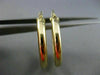 ESTATE 14KT YELLOW GOLD CLASSIC HANGING HOOP EARRINGS 25mm X 3mm WIDE #25137