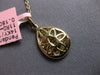 LARGE .77CT DIAMOND 14KT YELLOW GOLD 3D ROUND CLUSTER TEAR DROP FLOATING PENDANT