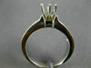 WIDE .96CT DIAMOND 14KT WHITE GOLD 3D PRINCESS SEMI MOUNT ENGAGEMENT RING #18891