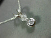 ESTATE .40CT ROUND CUT DIAMOND 18KT WHITE GOLD SOLITAIRE FLOATING PENDANT #6317